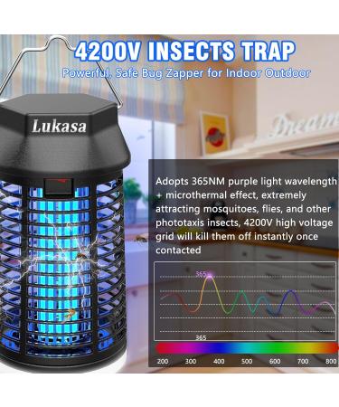 Buy Lukasa 4200V Electric Mosquito Lamp - Waterproof Insect Destroyer & LED Fly Trap for Indoor & Outdoor Use - Buy Online on GoSupps.com