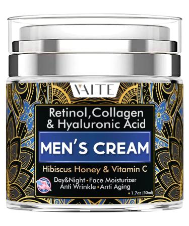 Mens Face Skin Miusturizer with Collagen  Retinol Ant-Aging  Anti-Wrinkle Under the Eyes Men's cream care for Face with Hibiscus& Honey  Hyaluronic acid  Vitamin C Made in USA - Buy Online on GoSupps.com