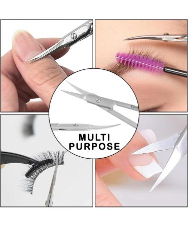 Tecto Professional Nail Scissors Stainless Steel Manicure Scissors Multi-Purpose Small Eyebrow Toenail for Women and Men (Curved Nail Scissor) (Extra fine tip Nail Scissor) - Buy Online on GoSupps.com
