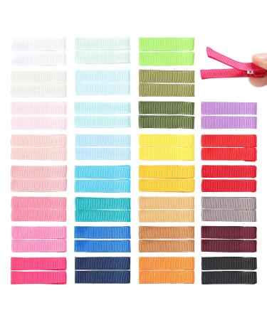 Cinaci 60 pairs 5 cm monochrome ripband fabric cover fully lined DIY metal hair clips duck beak hair clips accessories for babies girls toddlers children teenagers 60 pieces - Buy Online on GoSupps.com