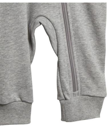 adidas Unisex Essentials 3-Stripes French Terry Bodysuit | Kids Overall 12-18 Months | Grey/White - Buy Online on GoSupps.com