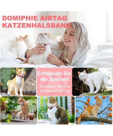 Airtag Cat Neck Band - Waterproof Reflective Collar for Kittens & Small Dogs | Safety Clasp & Elastic Adjustable (Red S 23-33cm) - Buy Online on GoSupps.com