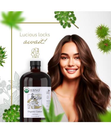 HBNO Organic Castor Oil - 32 oz (960ml) Value Size - Ideal for Shampoos Conditioners Mouth Washes Face wash Lotions and Skin Care Products (Glass Bottle) - Buy Online on GoSupps.com