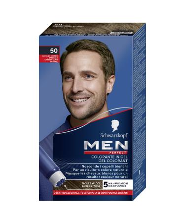 Men Perfect Schwarzkopf - Men Perfect - Men's Anti-Gray Hair Color Gel - Hair Color - Natural Result - Quick and Easy Application