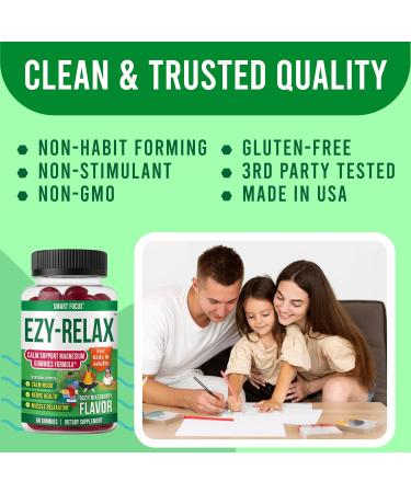 Ezy-Relax Magnesium Citrate Gummies for Kids, Teens & Adults, for Calm Relaxation & Daily Balance Chewable Magnesium Supplement - Vegan, Non-GMO 30 Day Supply - Buy Online on GoSupps.com