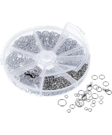 Mr. Pen Silver Open Jump Rings Set - 1014 pcs, 6 Sizes for Jewelry Making | Silver Jump Rings, Lobster Clasps & O Rings Set - Buy Online on GoSupps.com