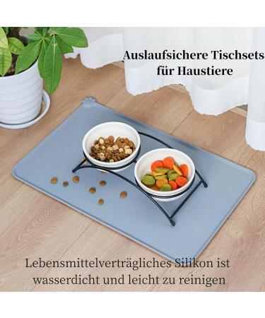Slip-Proof Silicone Pet Feeding Mat | Waterproof Cat & Dog Food Mat 48x30 cm - Buy Online on GoSupps.com