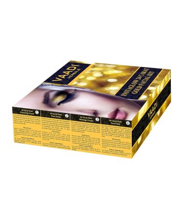 Buy Vaadi Herbals Gold Facial Kit - 24 Carat Gold Leaves Marigold & Wheatgerm Oil All Natural Unisex Skincare - 70g | International Shipping - Buy Online on GoSupps.com