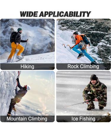 OKSTENCK Ice Cleats Traction Snow Grips with 23 Stainless Steel Spikes - Medium Size for Men, Women, and Kids - Anti-Slip Protection for Hiking, Walking, Climbing, Fishing - Buy Online on GoSupps.com