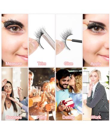 8 Pairs Natural Wispy False Eyelashes - 3D Mink Fluffy Cat Eye & Fox Eye Lashes for Beginners & Cosplay - Buy Online on GoSupps.com