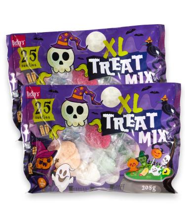 Becky s XL Treat Mix 2x205g Assortiment de bonbons avec sucettes gummies fruit s et guimauves 25 pi ces emball es individuellement pour f tes Halloween anniversaires d enfants grand format