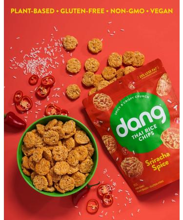 Dang Thai Rice Chips - Sriracha Spice | Gluten Free, Soy Free & Preservative Free Rice Crisps - Healthy Snacks Made with Whole Foods | 3.5 oz (Pack of 6) - Buy Online on GoSupps.com