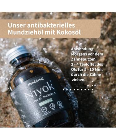 Niyok Organic Coconut Oil Oral Pulling Oil (3x200ml) Vegan Mouthwash with Lemongrass & Ginger | Natural Cure for Cavities Tartar & Bad Breath - Buy Online on GoSupps.com
