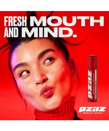 Pzaz Breath Spray for Bad Breath with Caffeine Vitamin B12 Electrolytes - Sugar-Free Alcohol Free Healthy Energy Oral Care Mouth Spray - Cinnamint 1-Pack - Buy Online on GoSupps.com