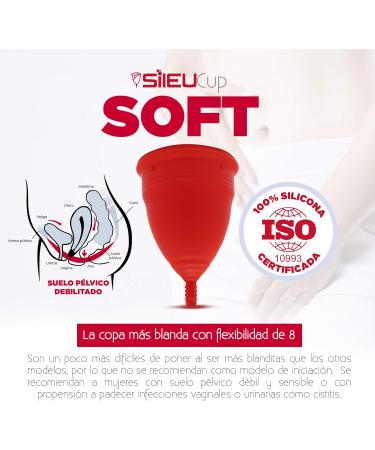 Shalle Menstrual Cup Soft - Up to 12 Hours Leak-Free Protection - Medical Silicone - Size S Red - Comfort & Cramps Control - Buy Online on GoSupps.com