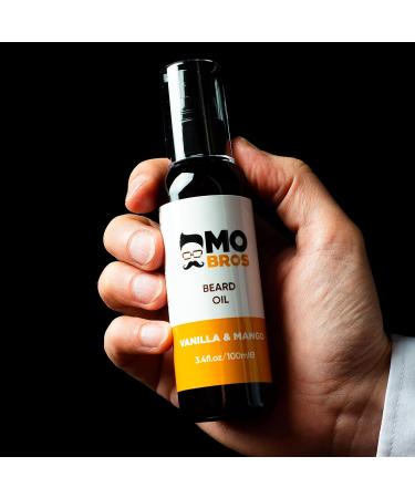 Vanilla & Mango Beard Oil 100ml for Men - Softens, Hydrates & Conditions Facial Hair | Promotes Growth, Reduces Dryness & Itching - Buy Online on GoSupps.com