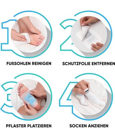 Health Press Wellness Foot Paster - 20 Natural Foot Care Patches for Relaxation & Vitality - Blue Foot Pads for Night Use - Buy Online on GoSupps.com