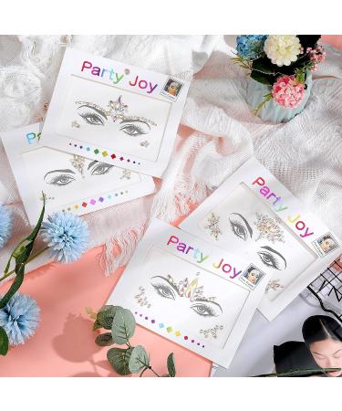 16 Piece Glow in The Dark Face Gems - Luminous Temporary Tattoo Stickers for Rave, Mermaid & Halloween Makeup - Buy Online on GoSupps.com