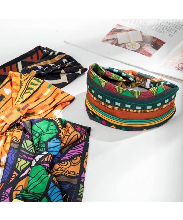 African Headbands 4-Pack: Knotted Wide Yoga Stretch Bandeau & Headwrap - Vintage Series for Women and Girls - Hair Accessories - Buy Online on GoSupps.com
