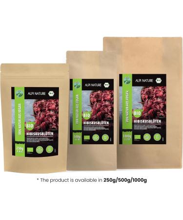  Alpi Nature Alpi Nature Hibiscus Organic Herbal Tea 500g Dried Whole Hibiscus Flowers Loose Tea - Buy Online on GoSupps.com