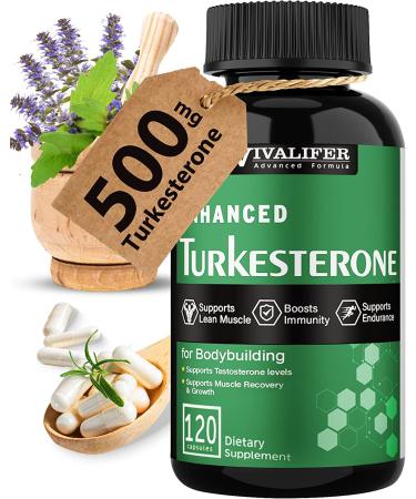 Turkesterone 1000mg Muscle Building & Mood Boost Supplement - 2 Pack, 240 Vegan Capsules, Male Strength Enhancer & Immune Support - Buy Online on GoSupps.com