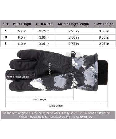 LULLABY KIDS Waterproof Snow Ski Gloves Camo Black - Size L (10-12 years) - Buy Online on GoSupps.com