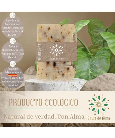  Savia De Alma Pack 2 Handcrafted and Vegan Tea Tree Soap Face Hand and Body Soap | Antibacterial Purifying and Biodegradable | Made in Spain with Natural Ingredients | 100 - Buy Online on GoSupps.com