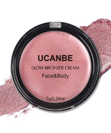 UCANBE Cr me bronzante pour le visage et le corps lueur naturelle or rose lumineuse construire pour une longue dur e de vie palette de maquillage l g re et lumineuse usage multiple rose gold