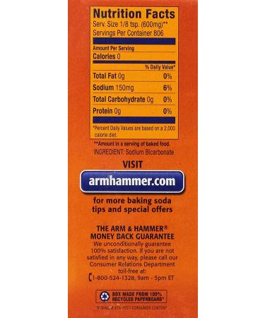 Arm & Hammer Baking Soda 1 lb (Pack of 2) - All-Natural Cleaning Agent - Buy Online on GoSupps.com