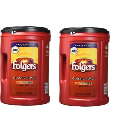 Folgers Coffee Classic(Medium) Roast 2 Count 51 Ounce