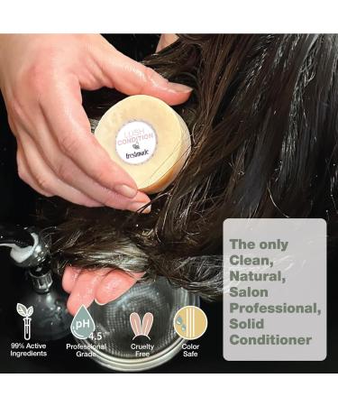 Castor Oil Solid Conditioner Bar - Eco-Friendly Hair Repair | Salon Quality Silk Peptides Lavender & Chamomile | Made in USA - Buy Online on GoSupps.com