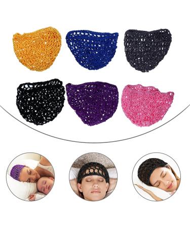 Lurrose Crocheted Hair Net Set - 6 Pack Mesh Snood Hat for Women - Thick Short Colored Hair Cap Covers - Ideal for Sleeping - Buy Online on GoSupps.com
