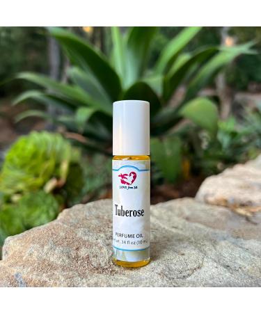 Tuberose Perfume Oil | .03 oz/10 ml Roll On Bottle with Organic Jojoba Oil | Made in Santa Barbara California (Tuberose) - Buy Online on GoSupps.com