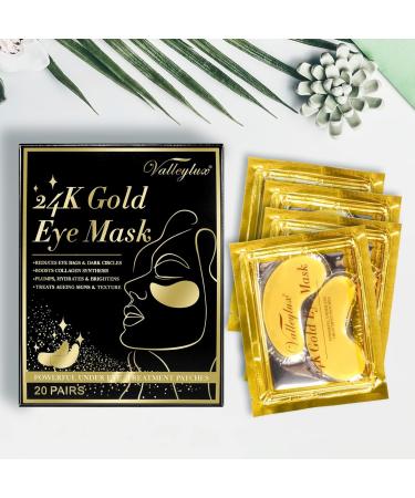 SEFUDUN 24K Collagen Under Eye Mask - 20 Pairs for Anti-Aging, Wrinkles, Puffiness & Dark Circles - Buy Online on GoSupps.com