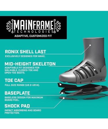 Ronix District Stage 2 Wakeboard Boots 7.5-11.5 White/Black - High Performance Wakeboard Boots - Buy Online on GoSupps.com