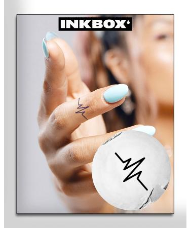 Inkbox Temporary Tattoos  Semi-Permanent Tattoo  One Premium Easy Long Lasting  Water-Resistant Temp Tattoo with For Now Ink - Lasts 1-2 Weeks (Pulsate)