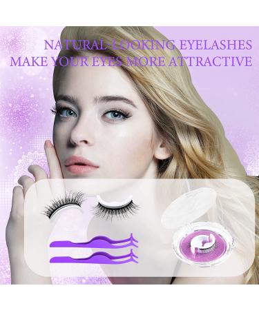 Reusable Self Adhesive Eyelashes - Easy to Apply, Waterproof False Lashes + 2 Tweezers - Thoughtful Gift for Women - 4 Pairs (Fresh Style) - Buy Online on GoSupps.com