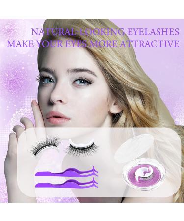 Self-Adhesive Reusable Eyelashes - Waterproof, Stable & Easy to Apply | No Glue Needed | 6 Pairs with Tweezers | Perfect Makeup Gift for Women (Cool Style) - Buy Online on GoSupps.com