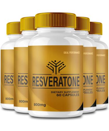 Resveratone Capsules Resveratone Advanced Formula Pills - Maximum Strength Resveratone Keto Capsules Resveratone Pills Official Formula Resveratone Keto Capsules Reviews (5 Pack)