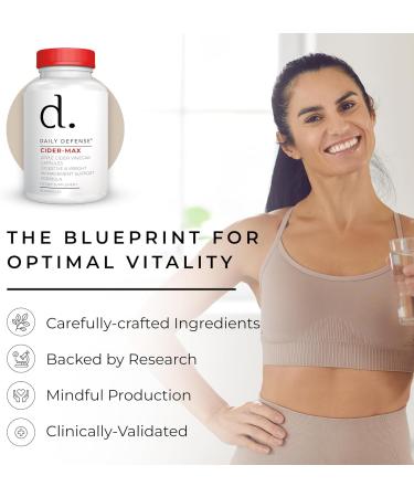 Daily Defense Apple Cider Vinegar Capsules - 500mg Keto-Friendly ACV with Vitamin B6 Iodine & Spirulina - Supports Gut Health & Weight Management Enhances Digestion & Energy Levels - Buy Online on GoSupps.com