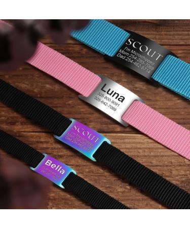 FAMIPAWS Slide-On Pet ID Tags - S/M/L/XL Dog Tags Personalized Silent No Noise Stainless Steel Custom Engraved Collar Tag for Large and Small Dogs Silver - Buy Online on GoSupps.com