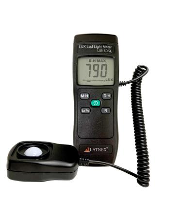 LATNEX Light Meter LM-50KL Measures Lux/Fc - LED/Fluorescent, Industrial, Household, and Photography - Calibration Certificate Included - Buy Online on GoSupps.com