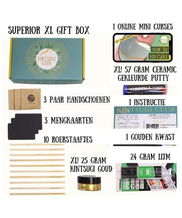 Kintsugi Repair Kit - Repair Broken Ceramics with Gold Glue | Meditation DIY Gift | Japanese Craft - Kintsugi Club - Buy Online on GoSupps.com