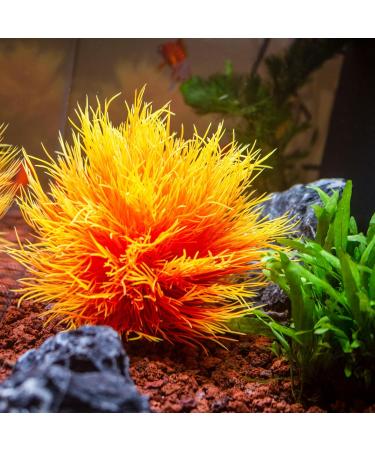 TAOMYPETS Orange Plastic Aquarium Plants | Coral Reef Ornaments for Fish Tanks - International Shipping Available - Buy Online on GoSupps.com