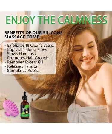 Pure Castor Oil & Scalp Massager Combo - 60ml for Hair Growth | Silicone Shampoo Brush | International Shipping Available - Buy Online on GoSupps.com