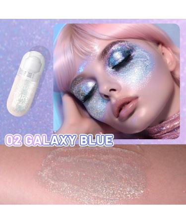 Pheral Galaxy Blue Roll-On Body Glitter Gel | Color Change Festival & Rave Accessories | Holographic Hair & Face Glitter | Sparkle Halloween Makeup - Buy Online on GoSupps.com