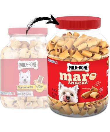 Milk-Bone MaroSnacks Dog Treats with Real Bone Marrow and Calcium - Beef Flavor - 40 oz - For All Size Dogs - Buy Online on GoSupps.com