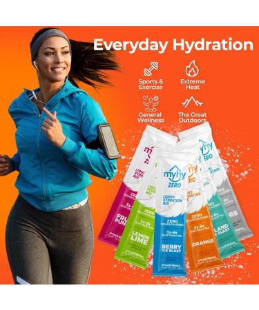 MyHy ZERO Liquid Hydration Packets Sugar Free Electrolyte Drink Mix for Hydration Support Dehydration Relief for Travel Pregnancy Fitness Bachelor & Bachelorette Party Orange 50 Count Orange 50 Count - Buy Online on GoSupps.com