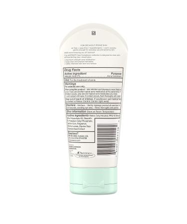 Aveeno Clear Complexion Cream Facial Cleanser with Salicylic Acid Acne Medicine - 5 fl. oz, Hypoallergenic & Oil-Free - Buy Online on GoSupps.com