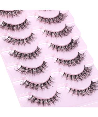 Goddvenus Russian Strip Lashes - Cat Eye Wispy False Eyelashes for Natural Volume (33C) - Buy Online on GoSupps.com